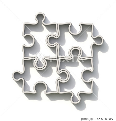 White puzzle pieces 3D White puzzle pieces 3D 65818185
