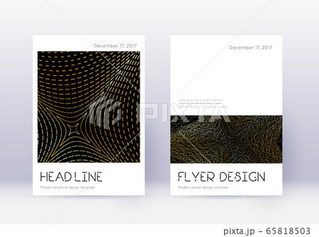 Minimal cover design template set. Gold abstract l 65818503
