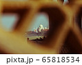 View of Taj Mahal from lattice jali in Agra, Uttar Pradesh, India. retry style effect 65818534