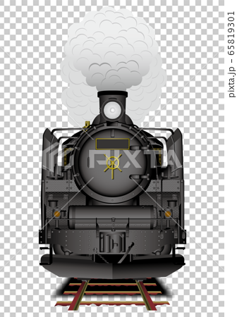 蒸気機関車イメージのイラスト素材
