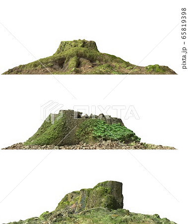 Stump dead tree isolated on white 3d illustration Stump dead tree isolated on white 3d illustration 65819398