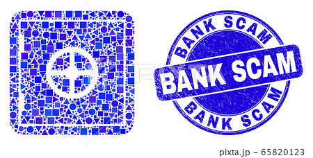 Blue Distress Bank Scam Seal and Banking Safe Mosaic Blue Distress Bank Scam Seal and Banking Safe Mosaic 65820123