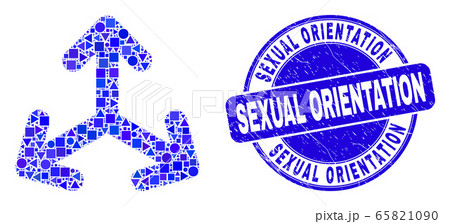 Blue Distress Sexual Orientation Seal and Expand Arrows Mosaic Blue Distress Sexual Orientation Seal and Expand Arrows Mosaic 65821090