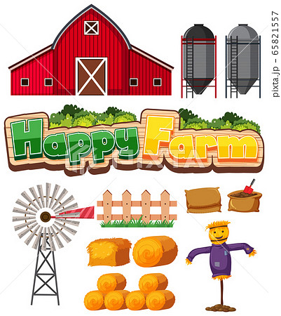 Gardening set with plant and gardening tools on 65821557