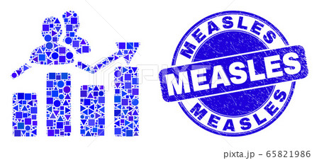 Blue Distress Measles Seal and Visitors Bar Chart Mosaic Blue Distress Measles Seal and Visitors Bar Chart Mosaic 65821986
