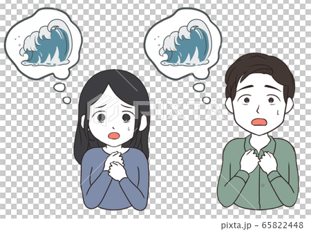 津波で不安になる 津波で不安になる 65822448