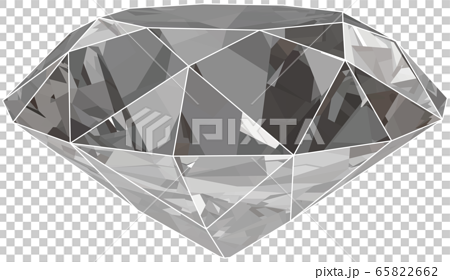 ベクターイラストデザイン ブリリアントカットダイヤモンド 背景透明のイラスト素材