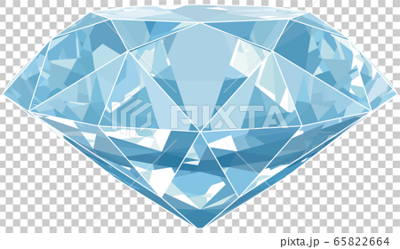 ベクターイラストデザイン ブリリアントカットダイヤモンド 背景透明のイラスト素材