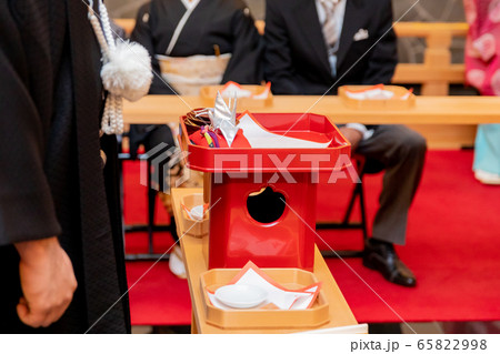 結婚式　挙式　和式　三々九度 65822998