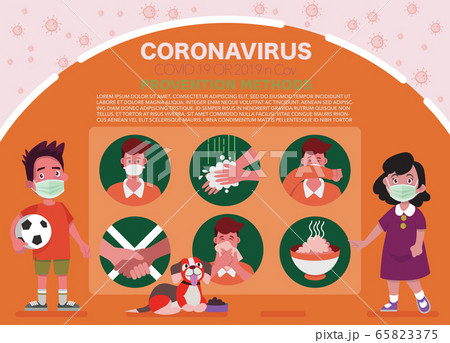 Coronavirus COVID-19 preventions infographic. boy 65823375