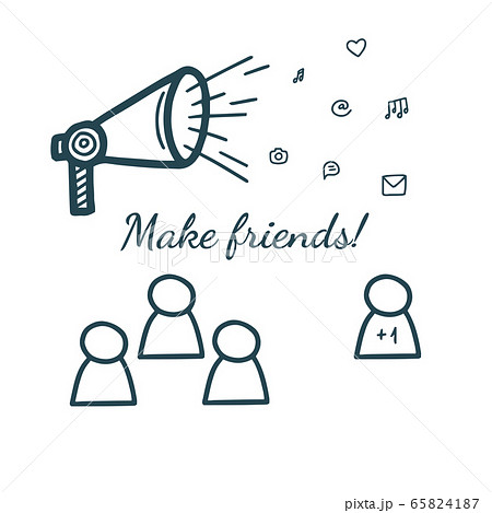 Social media, make friends. Vector illustration Social media, make friends. Vector illustration 65824187