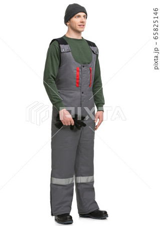 Male in workwear isolated view 65825146