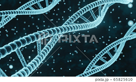 DNA molecules blue 3d render abstract background DNA molecules blue 3d render abstract background 65825610