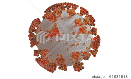 corona virus 2019 ncov Covid-19 pandamic concept, influenza virus cell with clipping path, 3d render corona virus 2019 ncov Covid-19 pandamic concept, influenza virus cell with clipping path, 3d render 65825618