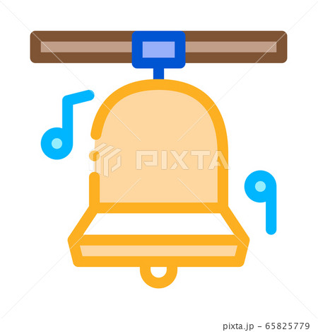 church bells icon vector outline illustration 65825779