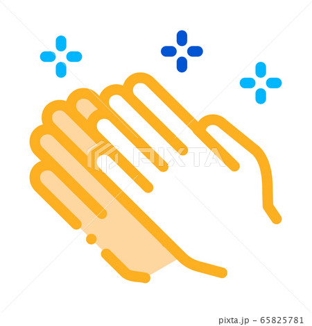praying hands icon vector outline illustration 65825781