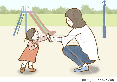 公園で遊ぶ親子 Mother And Child Playing In The Park のイラスト素材 公園で遊ぶ親子 Mother And Child Playing In The Park のイラスト素材