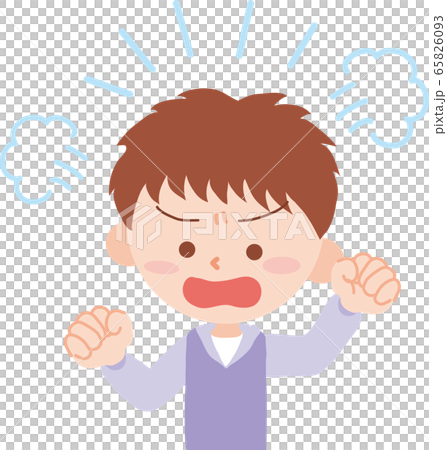 怒っている男の子 65826093
