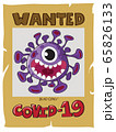 Vector Wanted Covid-19 (Coronavirus) isolated on white background 65826133