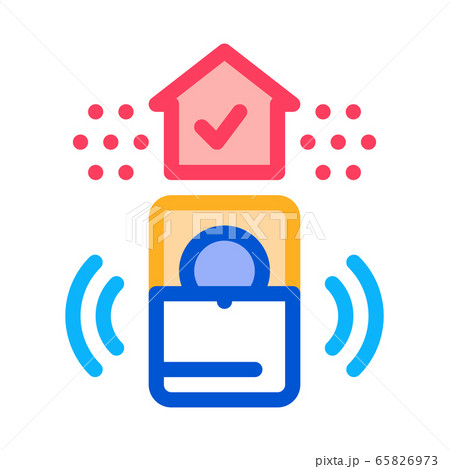 home security alarm icon vector outline illustration home security alarm icon vector outline illustration 65826973