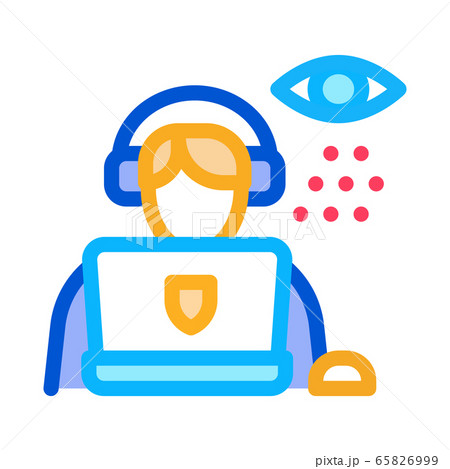 lawyer and policeman icon vector outline illustration 65826999