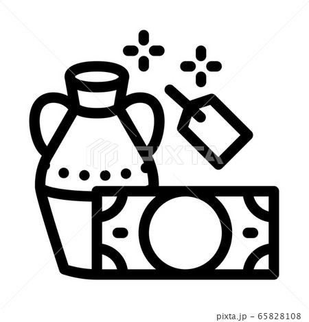 delivery of decorative vase to pawnshop icon vector outline illustration 65828108