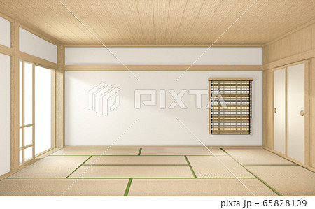 tropical style room interior, empty room japan 65828109