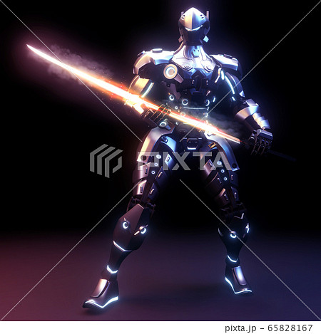 Ninja Sinobi robot fi - sci, Japanese anime. 3D - Stock Illustration  [65828167] - PIXTA