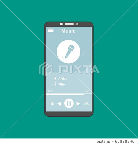 Vector illustration of music player flat design 65828546