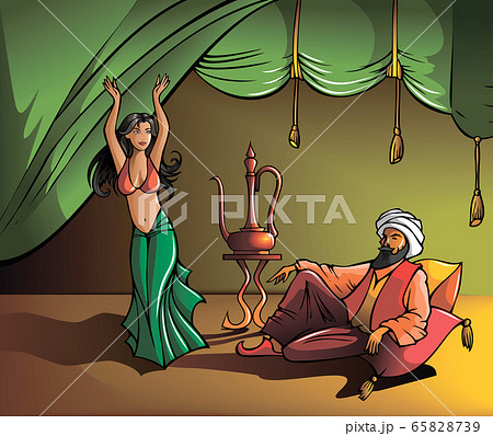 Eastern beautiful girl dancing for sultan 65828739