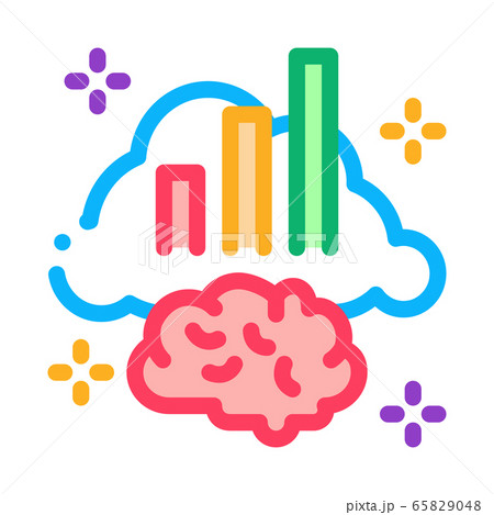 brainstorming chart icon vector outline illustration 65829048