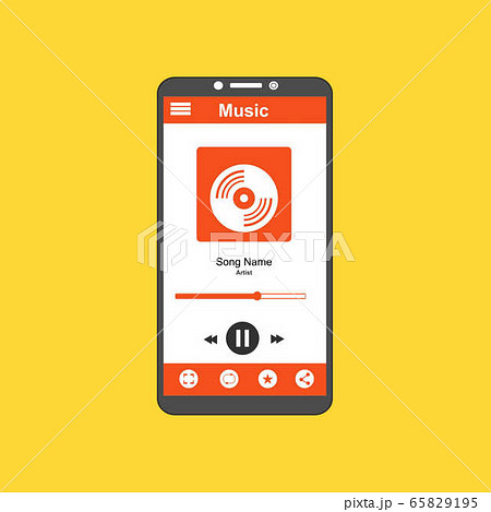 Vector illustration of music player flat design , 65829195