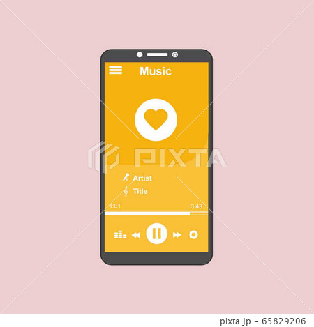 Vector illustration of music player flat design 65829206
