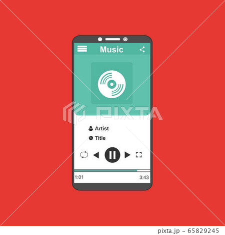 Music Player UI app design, vector illustration Music Player UI app design, vector illustration 65829245
