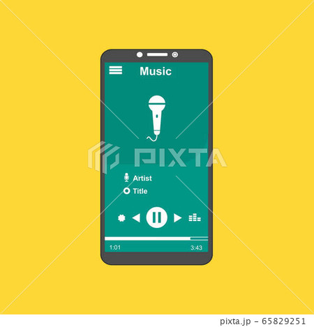 Vector illustration of music player flat design Vector illustration of music player flat design 65829251