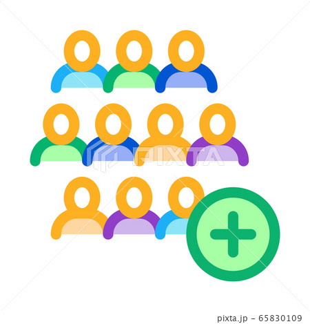 adding new employees icon vector outline illustration 65830109