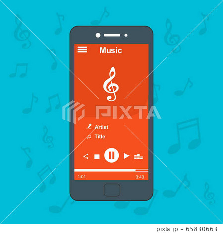 Media player. Template design. UI app design. Media player. Template design. UI app design. 65830663