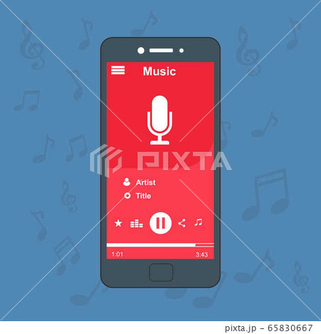 Media player. Template design. UI app design. Media player. Template design. UI app design. 65830667