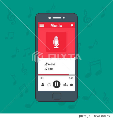 Media player. Template design. UI app design. Media player. Template design. UI app design. 65830675