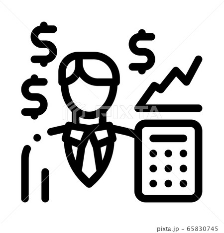 realtor transfers profit icon vector outline illustration realtor transfers profit icon vector outline illustration 65830745