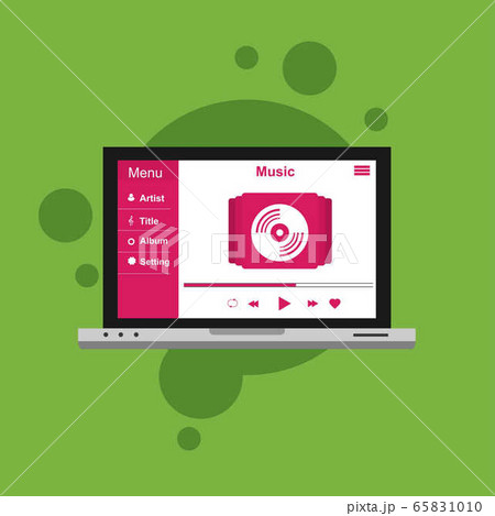 Music design. Online concept. Media illustration 65831010