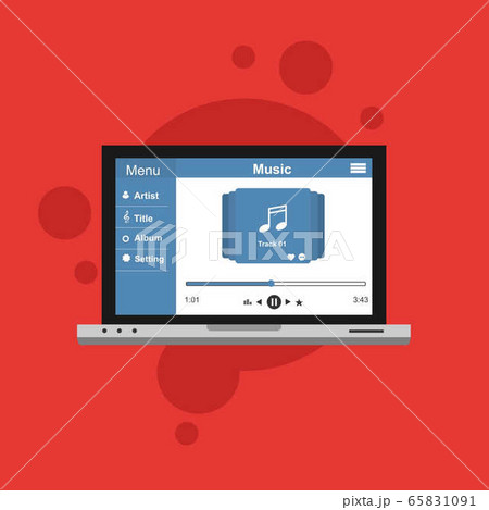 Music design. Online concept. Media illustration 65831091