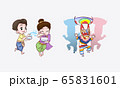 boy and girl play in festival thai cartoon 65831601
