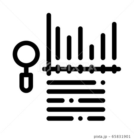 study bar graph search engine optimization icon vector outline illustration 65831901
