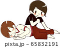 タイ式マッサージ(肘押し)のイラスト素材 65832191