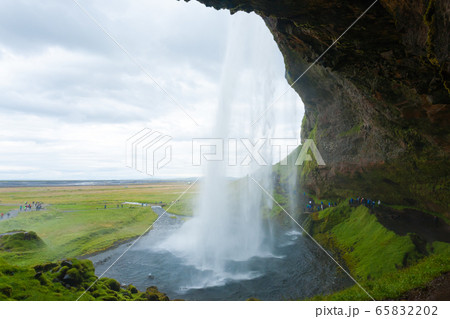 Seljalandsfoss falls in summer season view, 65832202