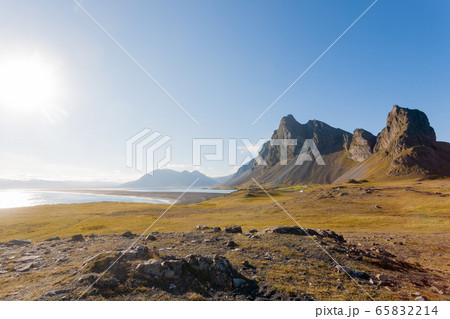 Hvalnes lava beach landscape, east Iceland 65832214