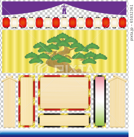 和風　舞台　日本　広告イラスト 65832361