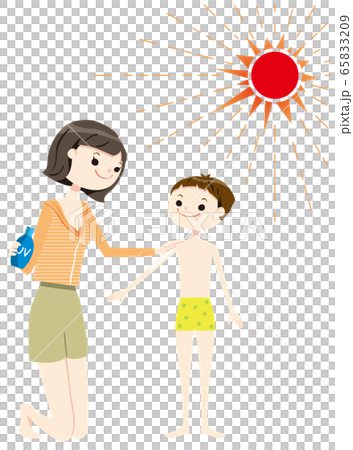 Parent and child tan swimsuit 02 sun 65833209