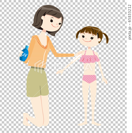 Parent and child tan swimsuit 01 65833212
